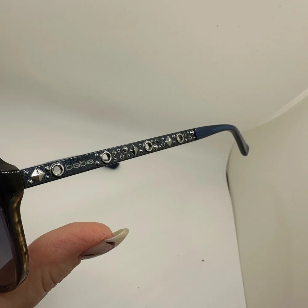 Bebe Kicking It Blue Brown Tortoise Sunglasses